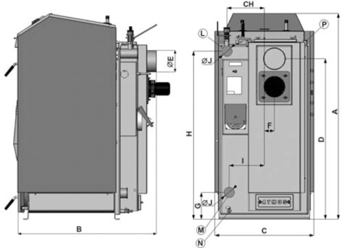 Wood gasification boiler Atmos