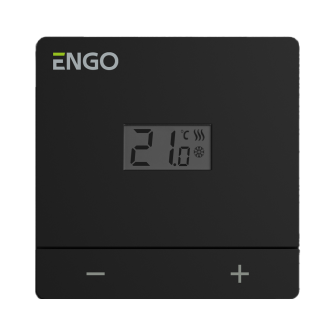 Wired Thermostat, 230V, black Engo