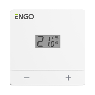 Wired Battery Thermostat, white Engo