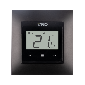 WiFi Thermostat fits 55x55 frame, 230V, black