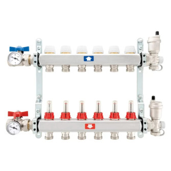 Manifold With Flow Meters 2x1"x3/4" ITAP