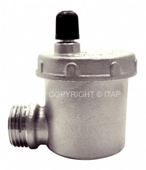 Automatic air vent valve 1/2", side inlet, 10 bar