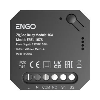 ZigBee Smart rele, 1x16A, NO-COM-lähtö