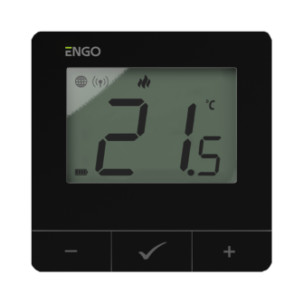 ZigBee/868MHz Smart Thermostat, akku, musta